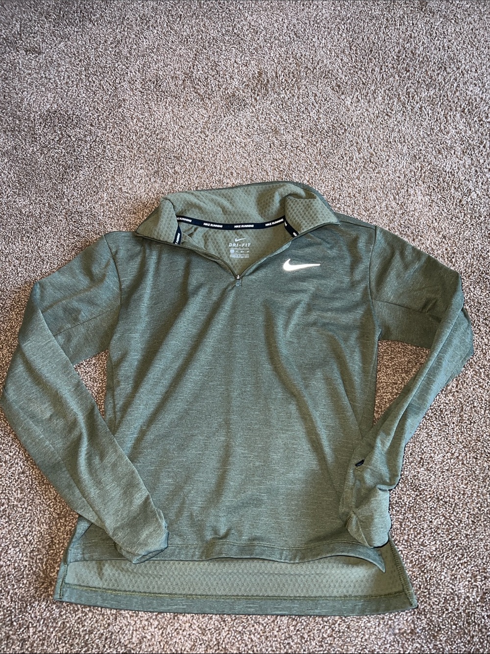 Nike Green Dri-FIT Half-Zip Pullover